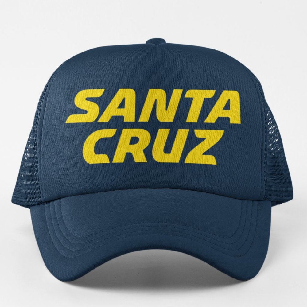 NEW UC Santa Cruz Banana Slugs Wordmark Foam Trucker Mesh Snapback Hat NAVY